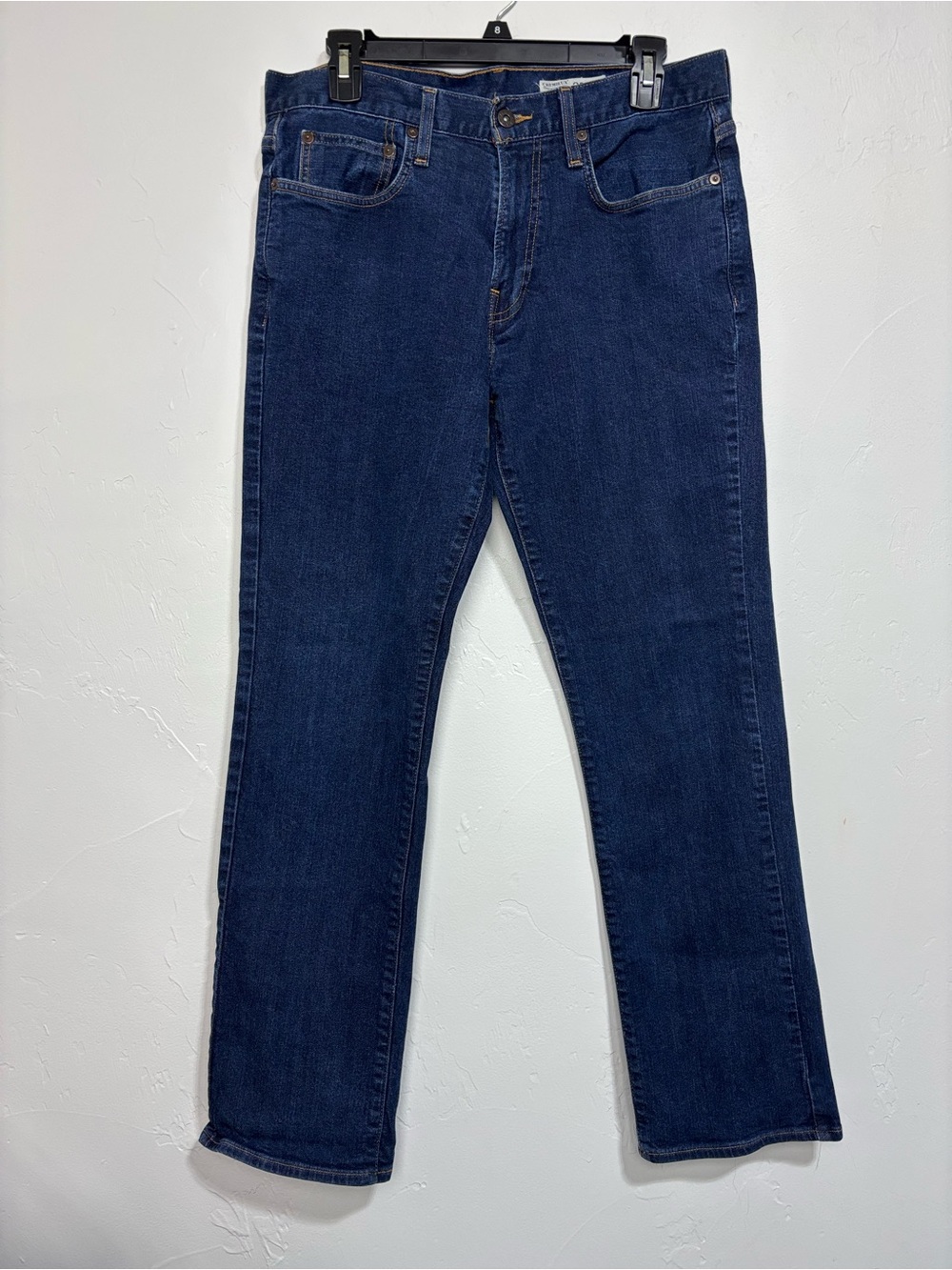 Cremieux Premium Denim Straight Fit Dark Wash Blue Stretch Men's Jeans 33x30